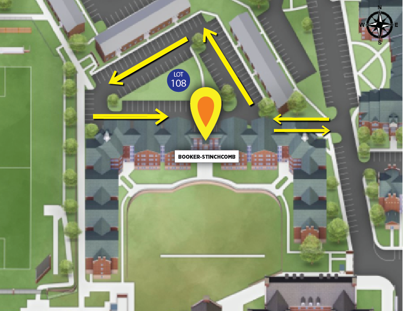 Booker Stinchcomb Halls Parking Map