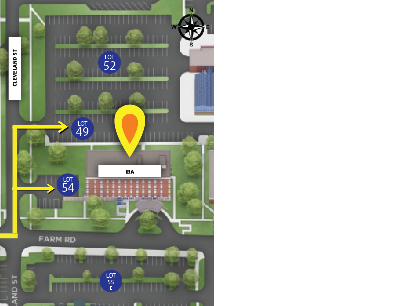 Iba Hall Parking Map