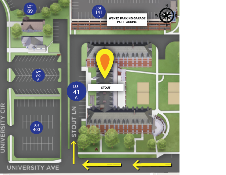 Stout Hall Parking Map